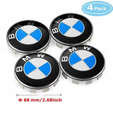 4X 68MM BMW Wheel Center Caps fit for BMW, Blue & White Emblem Badge