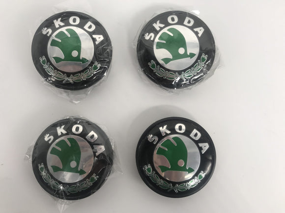4Pcs Skoda Octavia wheel center cap badge 65mm Auto Guys Group