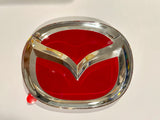 1x Genuine Front or Rear RED GRILL EMBLEM BADGE MAZDA 2 3 5 6 GRILLE SIZE 140 MM & 105MM