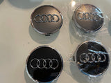 Set of 4 Audi Wheel Center Hub Cap Badge alloy wheels 59mm 60mm