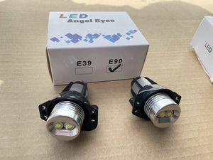 Pair LED Angel Eye Headlight For BMW E90 E91 White Lights Bulb Lamp