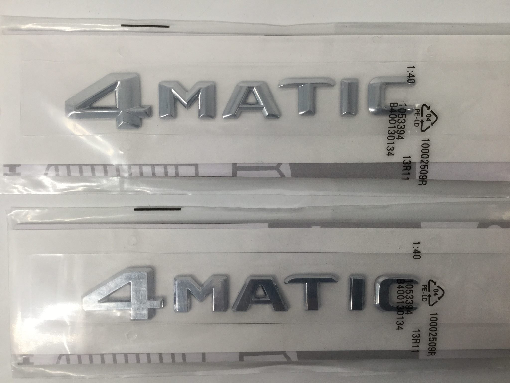 Small 4matic Sticker Original Chrome Mercedes Benz letters Badge Emblem sticker AMG 4MATIC ...