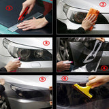 1 Meter Dark Smoke Black Tint Film Headlights,Tail lights Car Vinyl Wrap